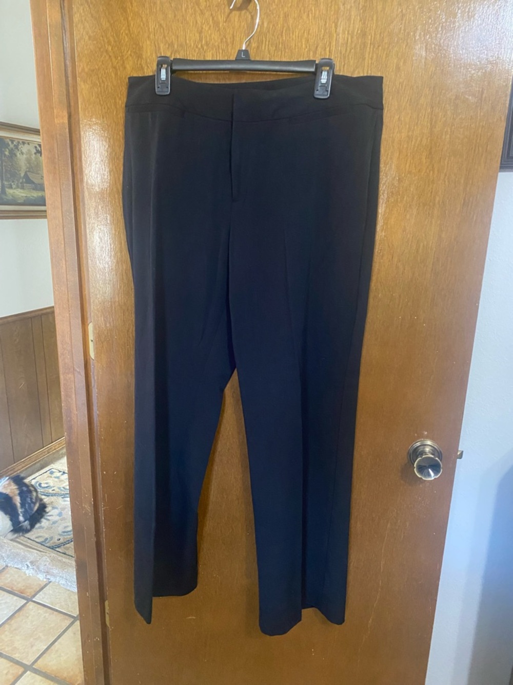 Christopher & Banks Black Straight Leg Dress Pants